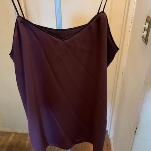 Reversible Spaghetti Strap Top Burgundy/fudge - Picture 1 of 4